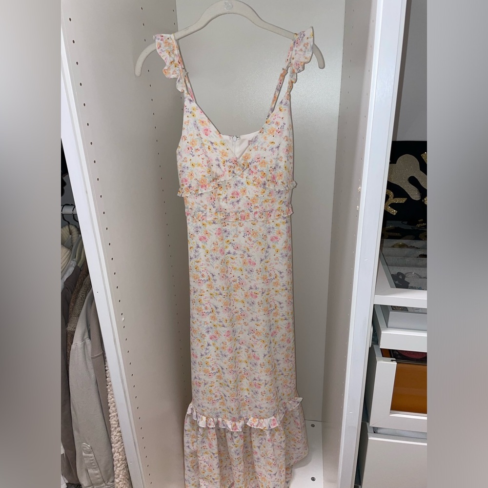 BCBGeneration floral maxi dress.